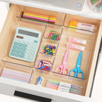 Transform Your Space with 25 PCS Clear Plastic Drawer Organizer Set - Versatile Storage Bins for Makeup, Office Supplies, and More!