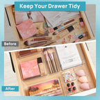 Transform Your Space with 25 PCS Clear Plastic Drawer Organizer Set - Versatile Storage Bins for Makeup, Office Supplies, and More!